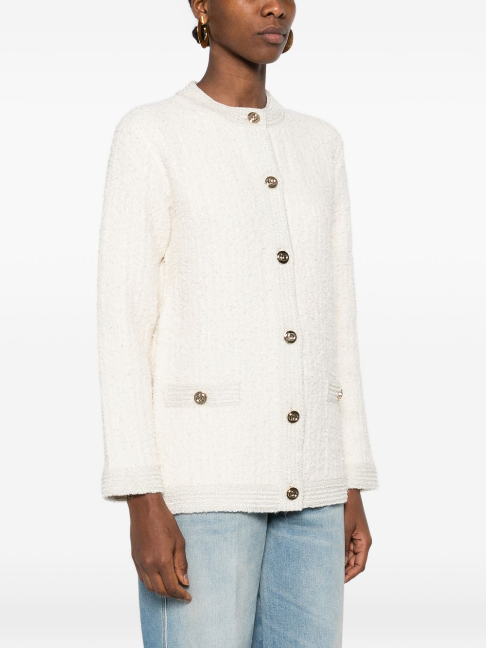 Wool lamé bouclé cardigan 851946 XKFAR9943 GUCCI