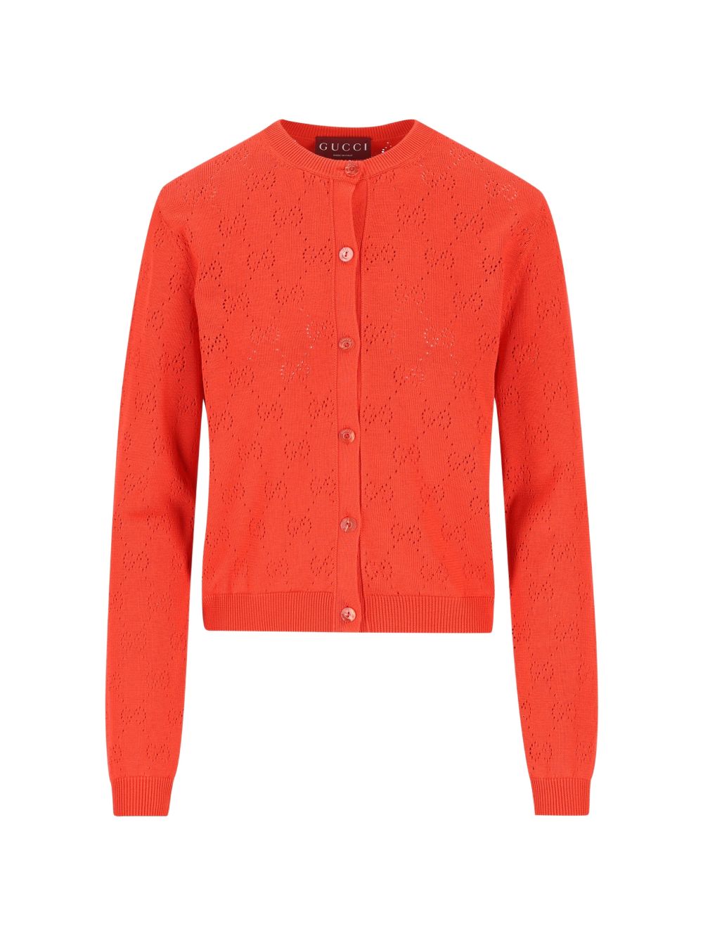 GG pointelle cotton silk cardigan 856202 XKFCO5741 GUCCI