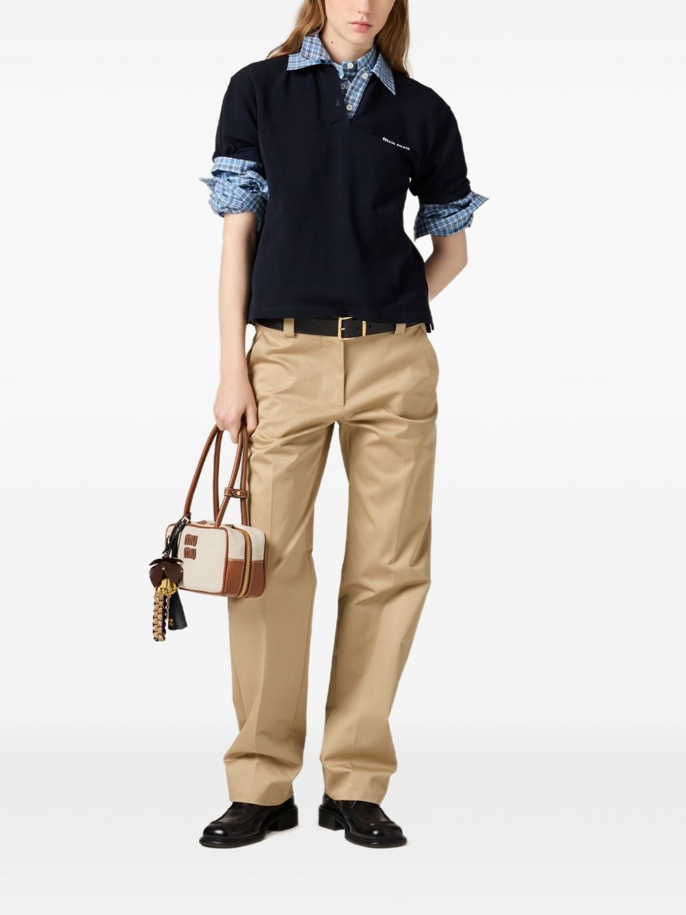 Beau canvas and leather bag 5BB173ACRN V-OWMF062F MIU MIU
