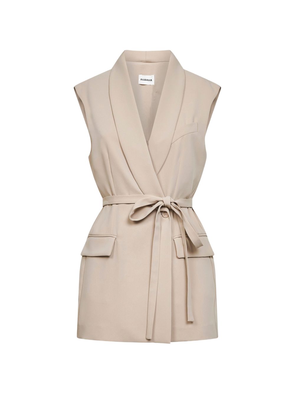 belted sleeveless top D410054 PANTY26004 P.A.R.O.S.H.