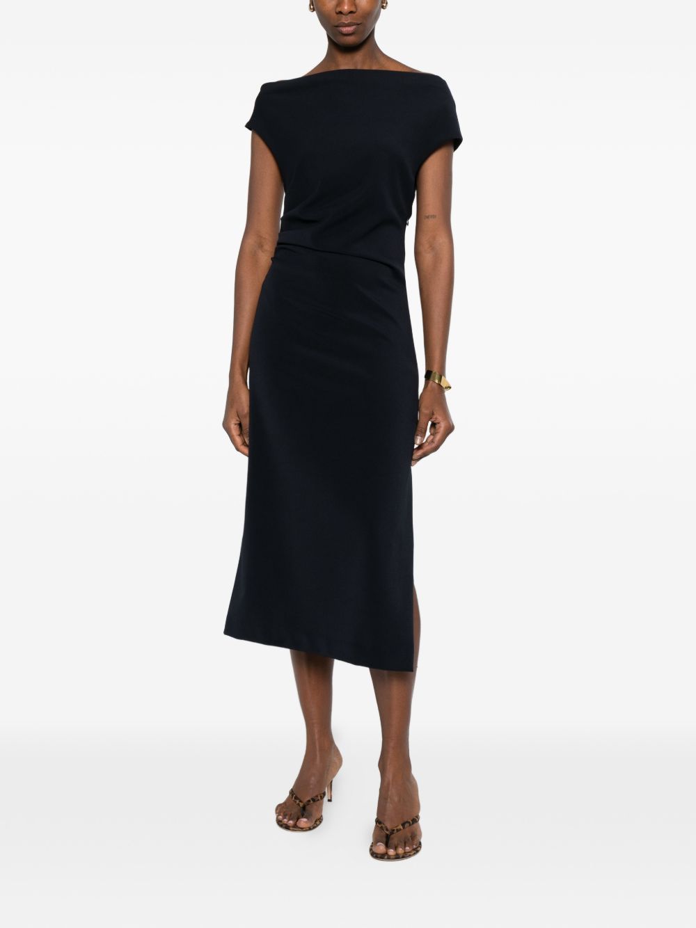 ruched midi dress D726148 PINGU012 P.A.R.O.S.H.