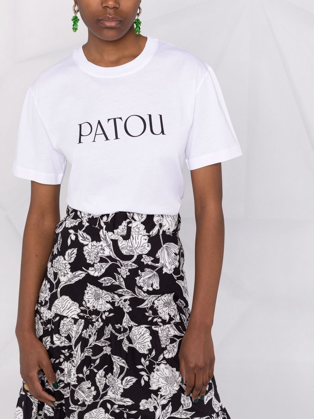 Logo-print organic-cotton T-shirt JE0299999 001W PATOU