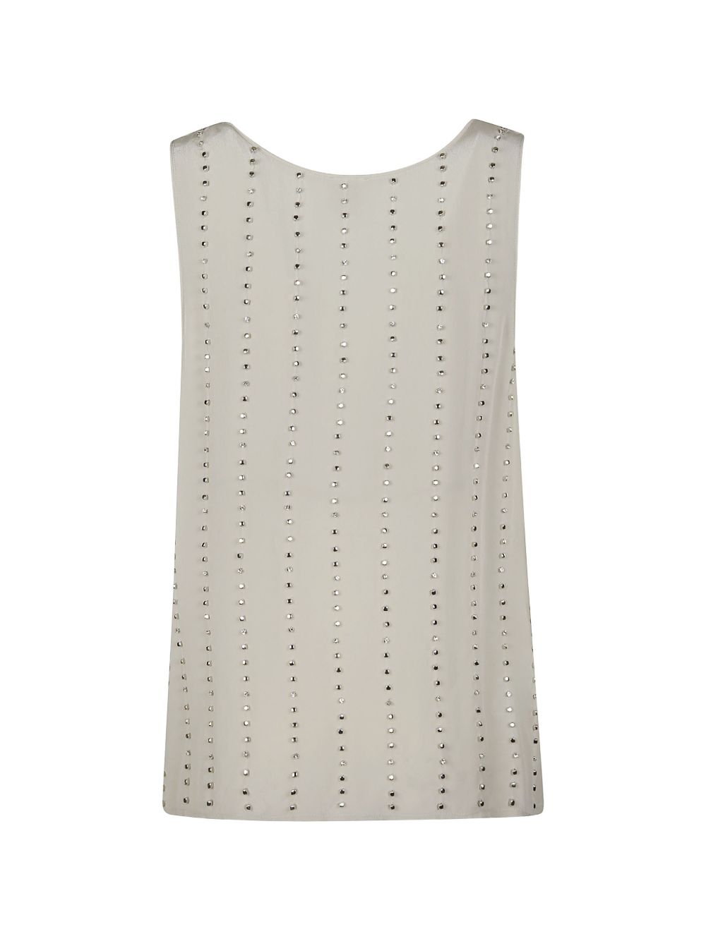 Striped tank top with jewelled detailing 106214 A31FI18 PINKO