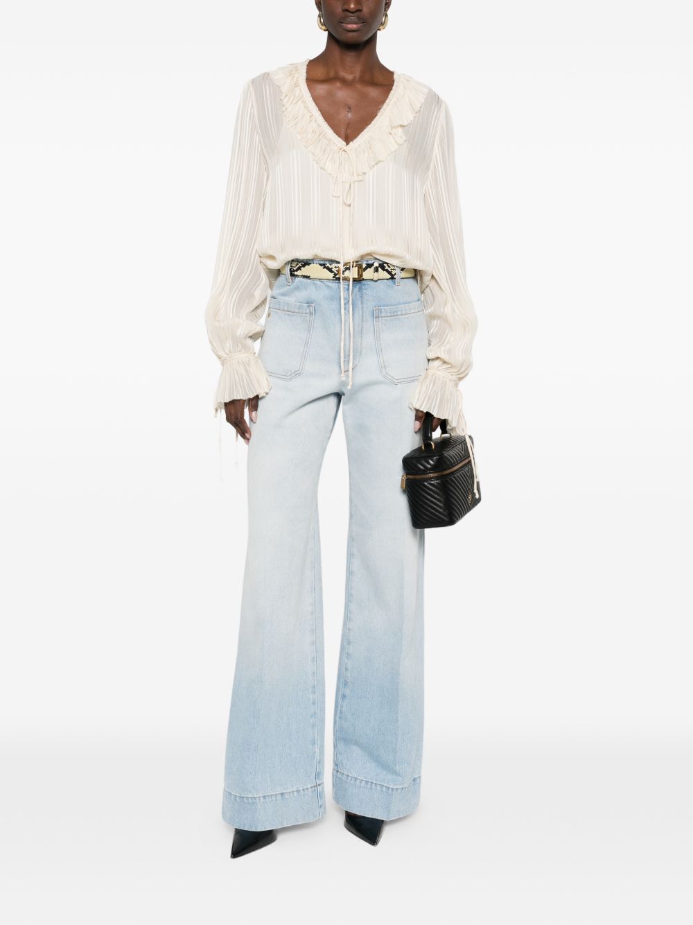 Biddy blouse with ruffles 106276 A373C00 PINKO