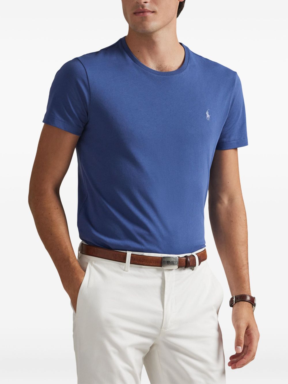 short-sleeve logo T-shirt 710671438453 BLUE POLO RALPH LAUREN