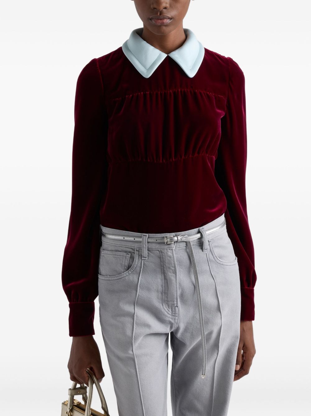 Velvet top P958N178Y S-OOOF0041 PRADA
