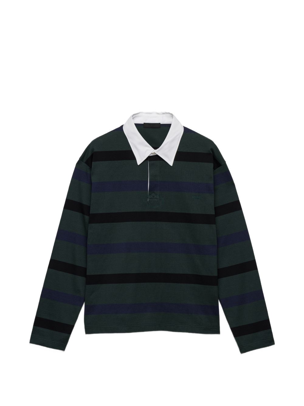 Long-sleeved cotton polo shirt UJL11D19FA S-OOOF0UYL PRADA