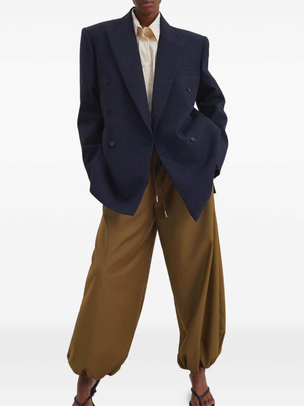 Double-breasted blazer BLFS21980312 DARK NAVY THE FRANKIE SHOP