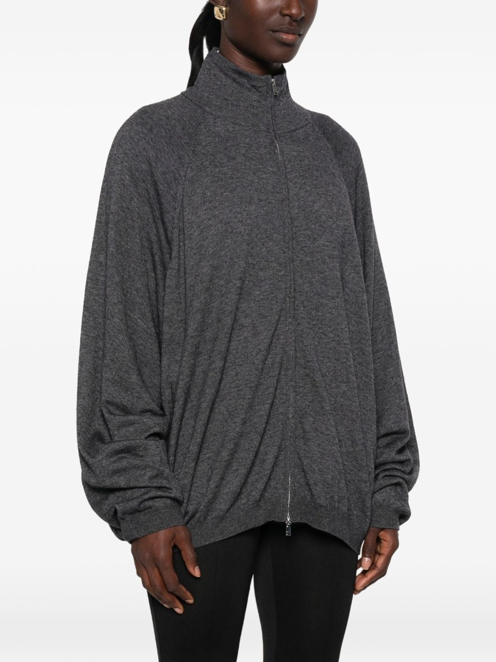 BAXE knit track jacket CAFS21825107 DARKGREY MELANGE THE FRANKIE SHOP