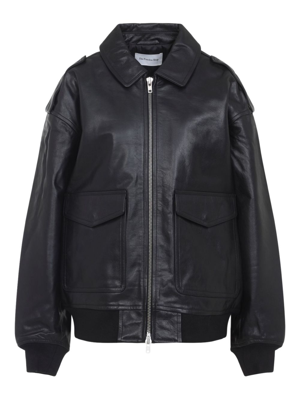 VIPER LEATHER JACKET JAFS043971000 BLACK THE FRANKIE SHOP