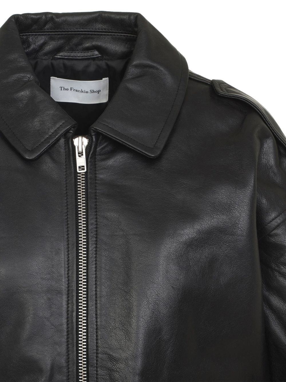 VIPER LEATHER JACKET JAFS043971000 BLACK THE FRANKIE SHOP