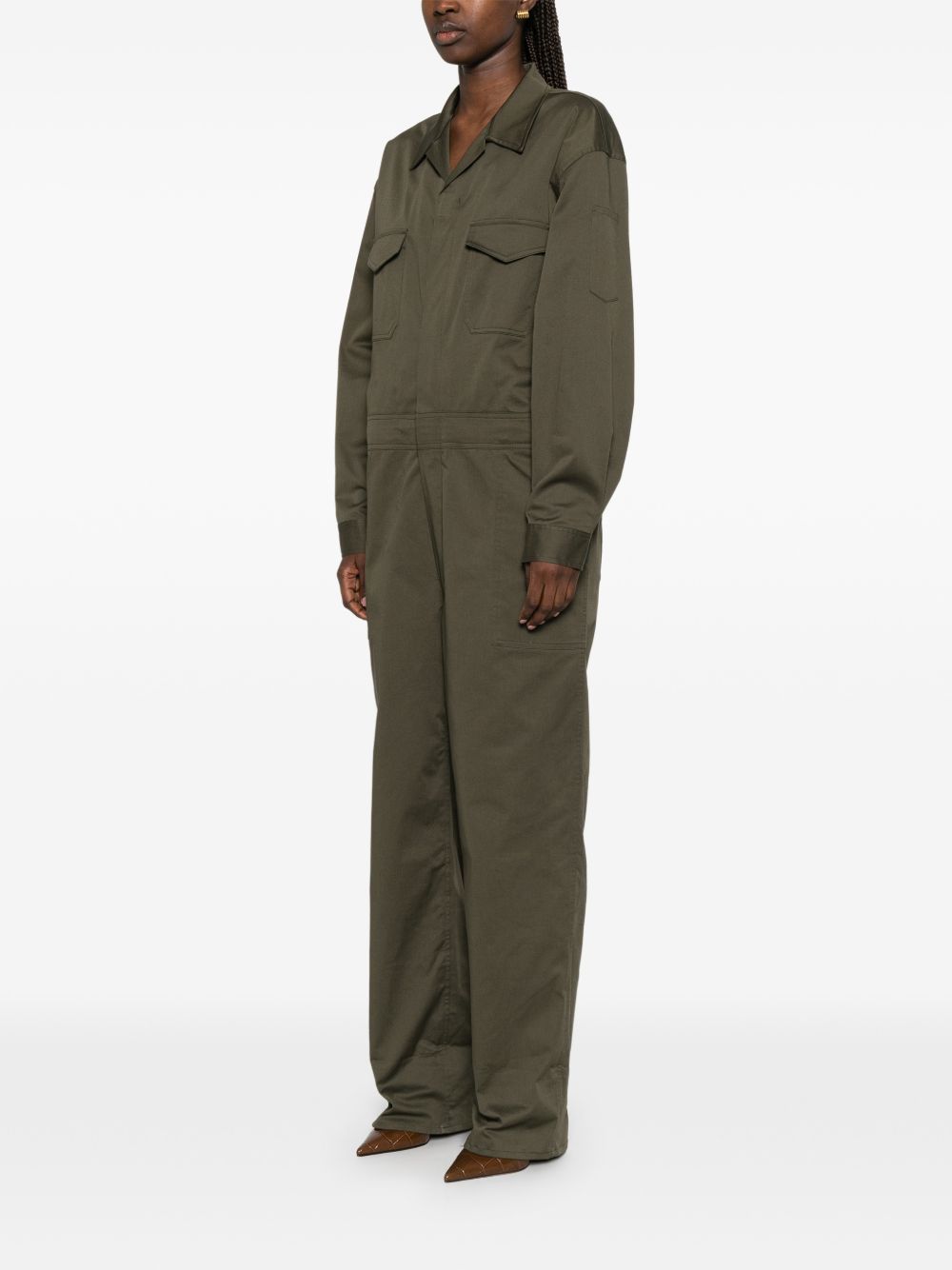 Ardea Utility Jumpsuit JLFS22131413 DARK OLIVE THE FRANKIE SHOP