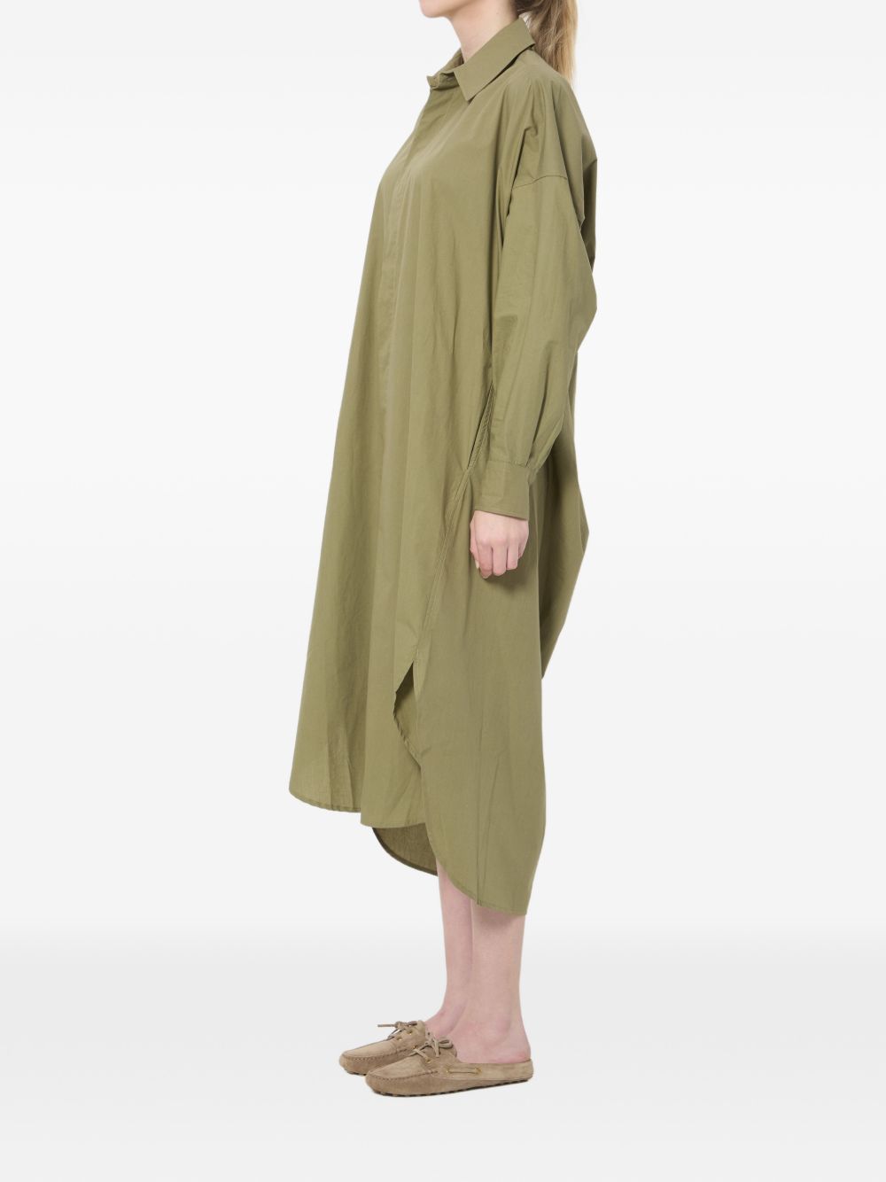 bloom organic cotton shirt dress SDFS22067408 OLIVE THE FRANKIE SHOP