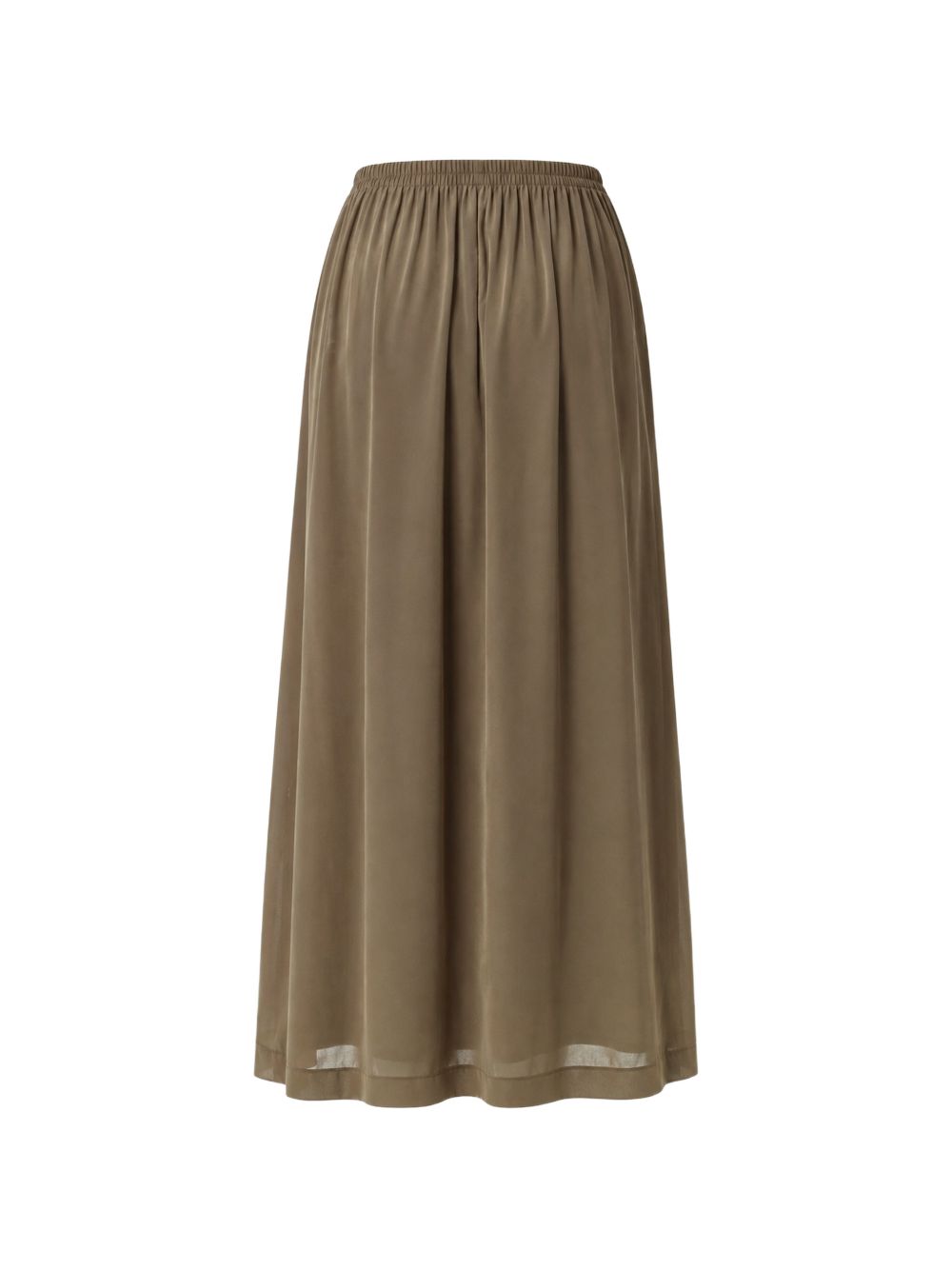 ELIE elasticated gathered maxi skirt SKFS22044404 OLIVE THE FRANKIE SHOP