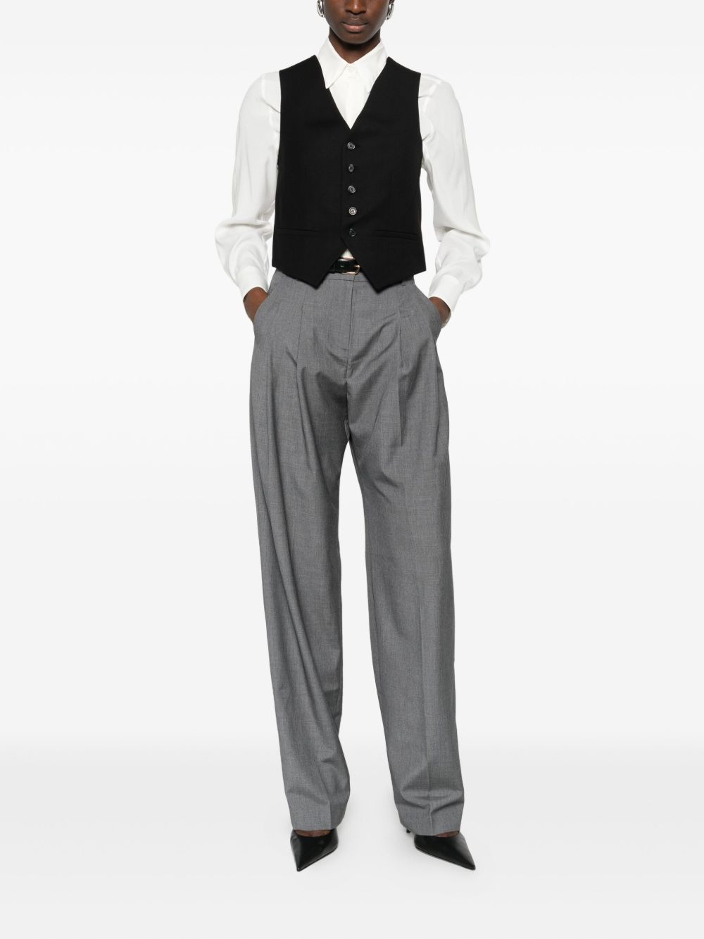 GELSO single-breasted waistcoat VEFS091781000 BLACK THE FRANKIE SHOP