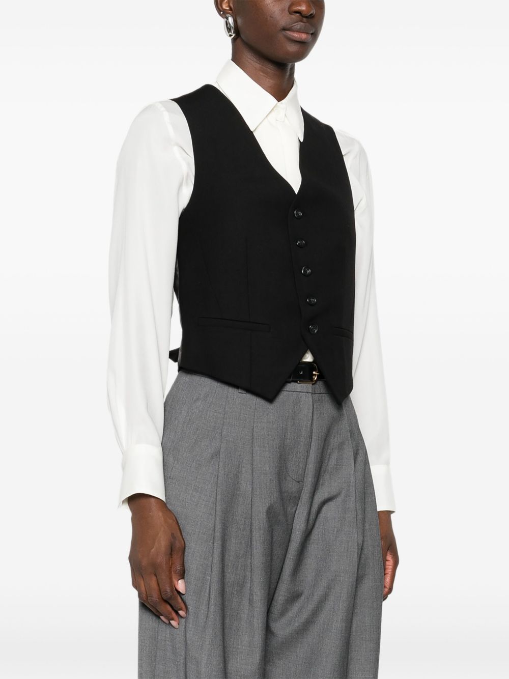 GELSO single-breasted waistcoat VEFS091781000 BLACK THE FRANKIE SHOP