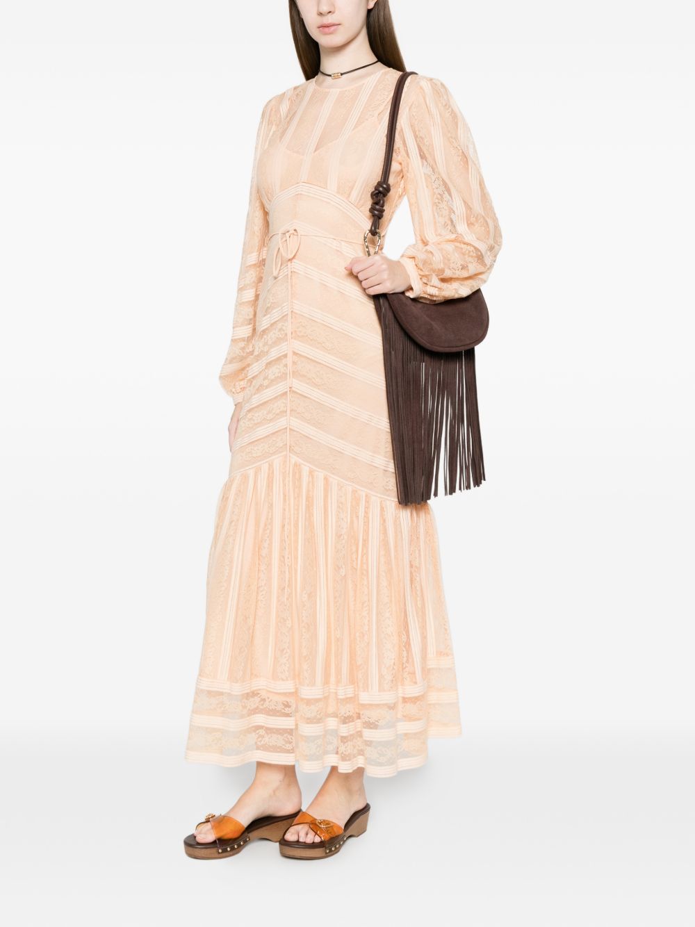 Long striped lace dress 261TP2542 S2152711750 TWINSET