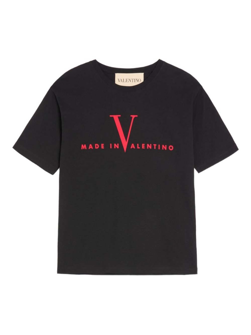 Cotton T-Shirt with Made in Valentino Print 8V3MG16PBAQ 0NR VALENTINO GARAVANI
