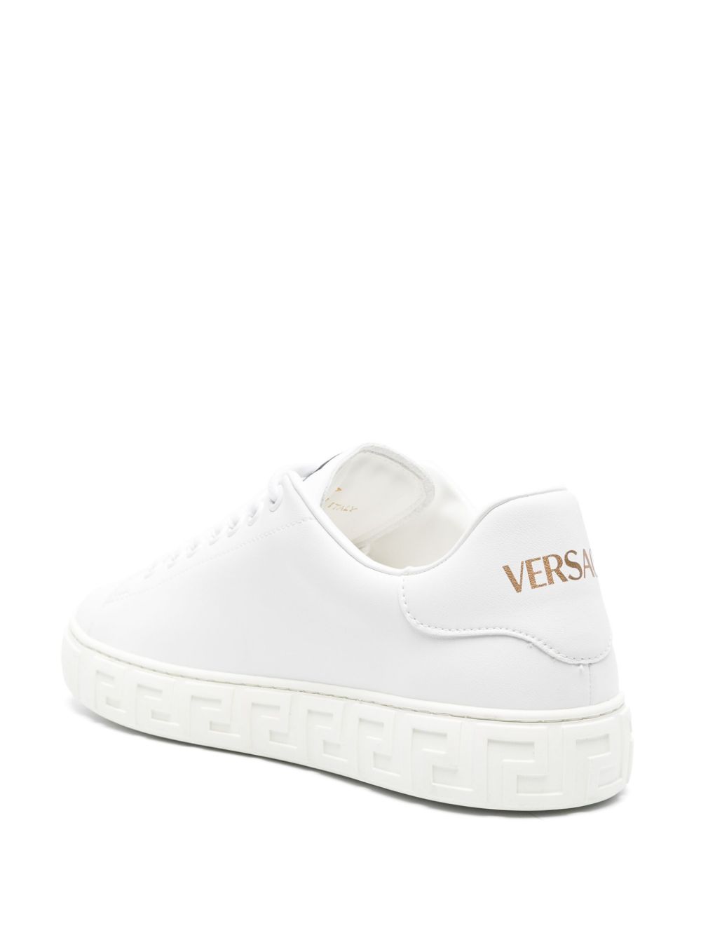 Greca-embossed leather sneakers 1013568 1A096081W010 VERSACE