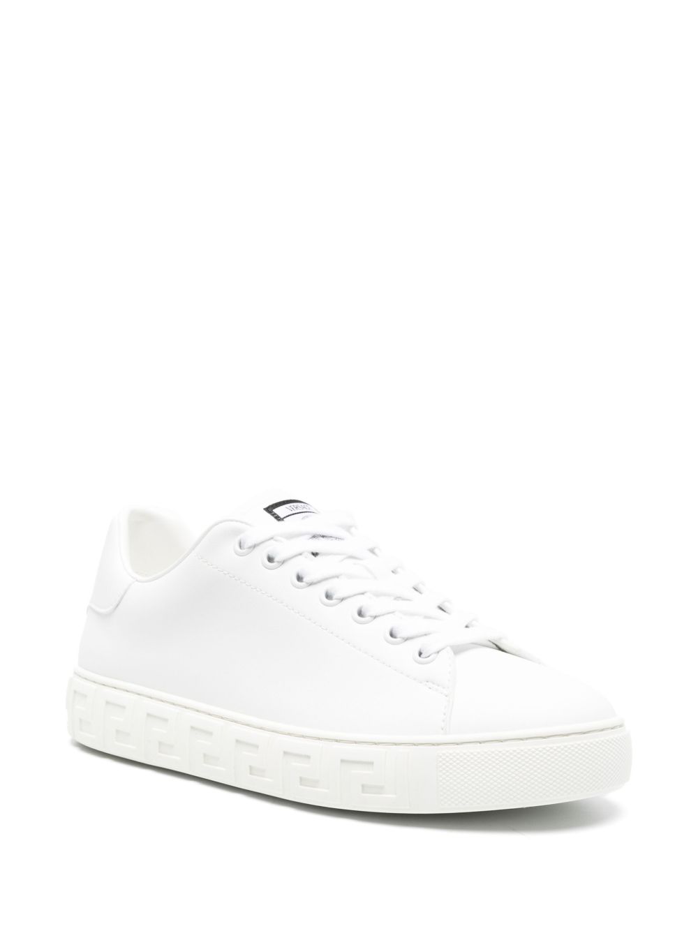 Greca-embossed leather sneakers 1013568 1A096081W010 VERSACE