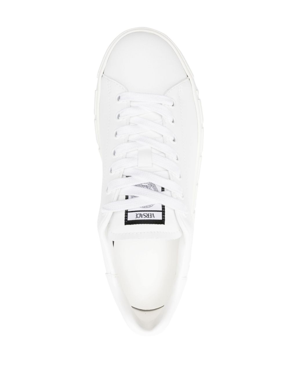 Greca-embossed leather sneakers 1013568 1A096081W010 VERSACE
