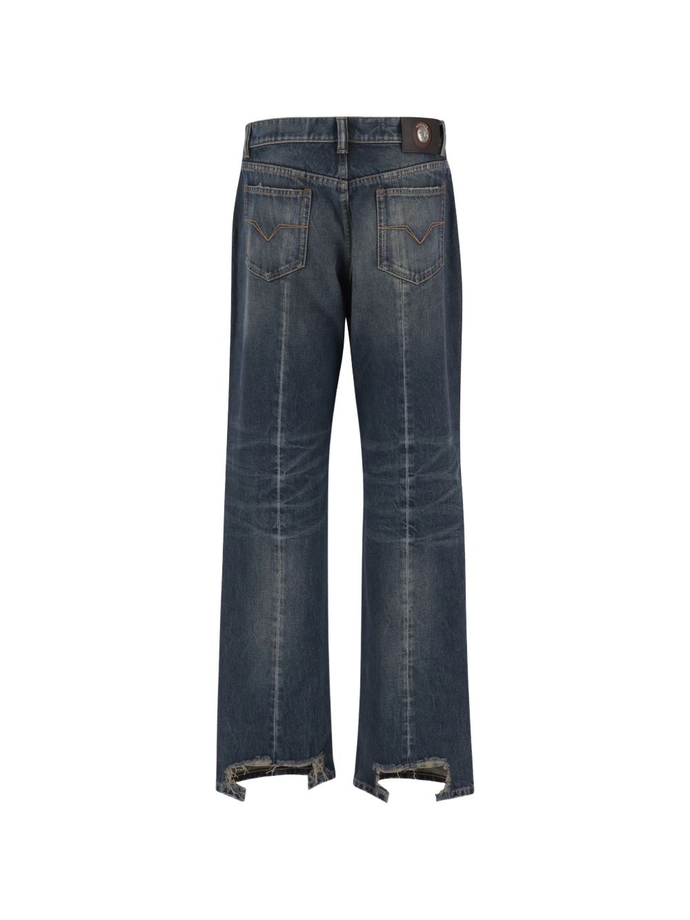 Distressed straight jeans 1024529 1A177071DA60 VERSACE