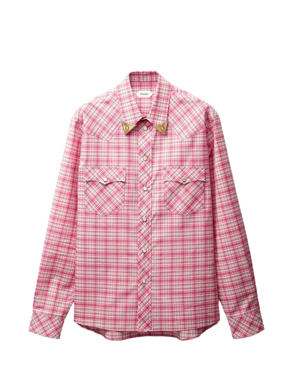 Checked slim shirt 1024954 1A179036R680 VERSACE