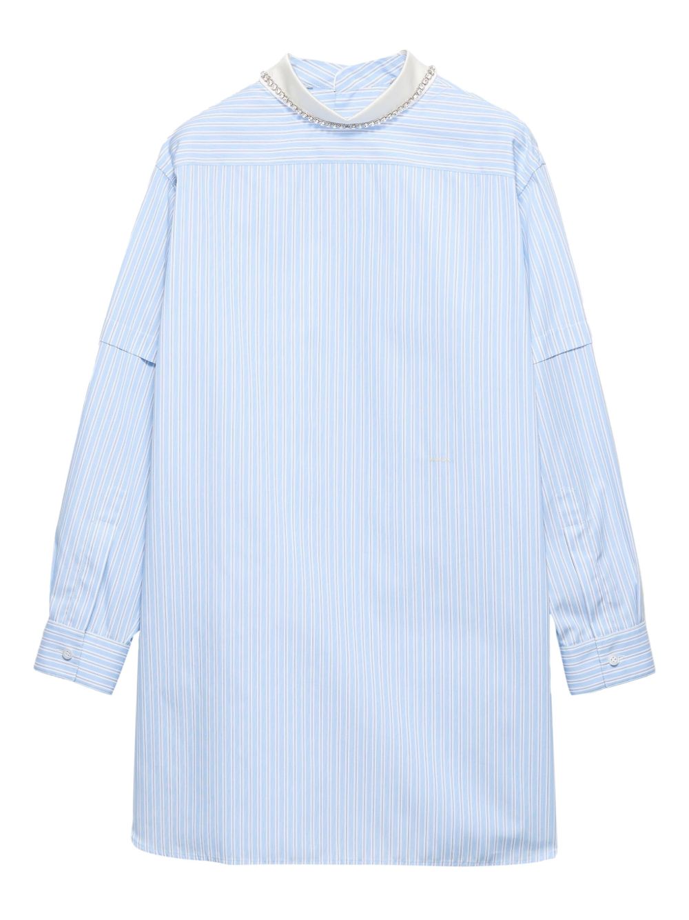 Embroidered striped poplin top P953NR17ND S-OOOF0C9N PRADA