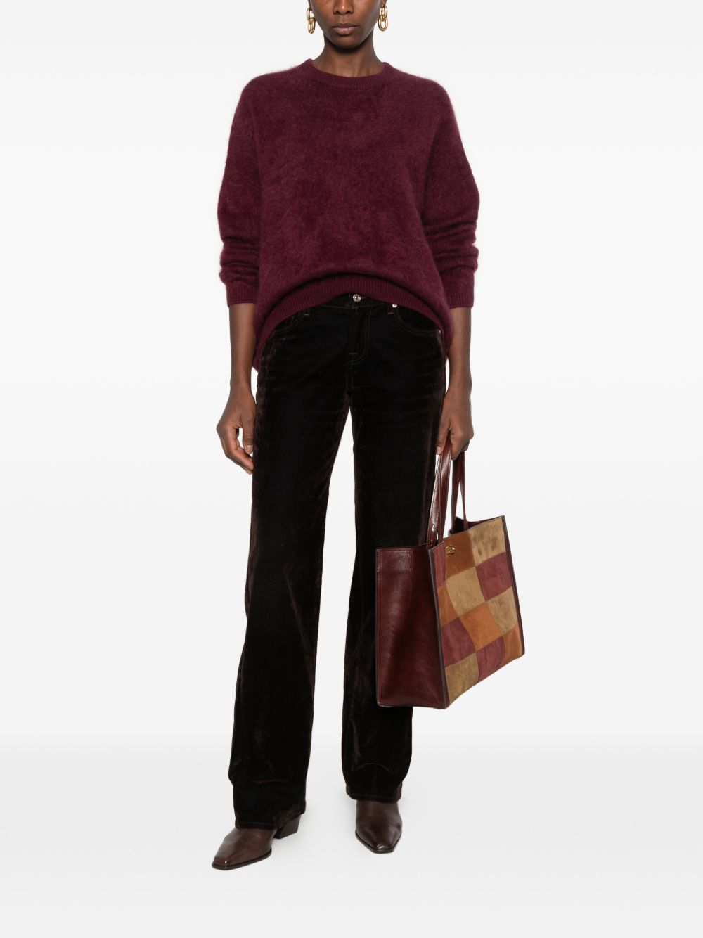 Velvet-effect straight-leg trousers 7UD70H17 U73TE 7 FOR ALL MANKIND