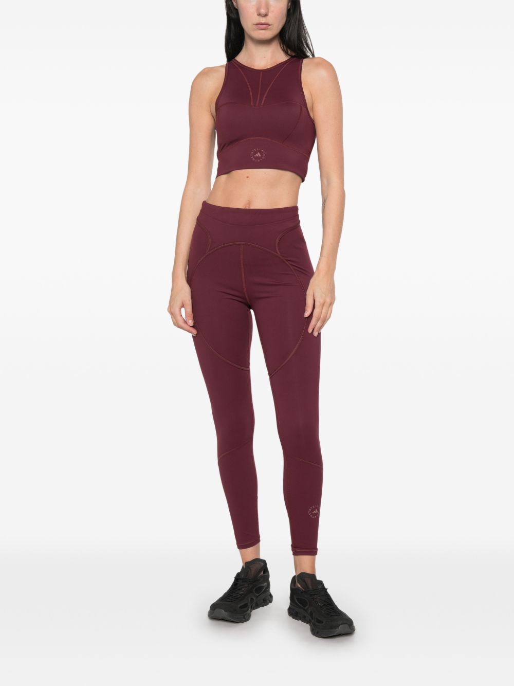 Training crop top KR6167 MAROON ADIDAS x Stella McCartney