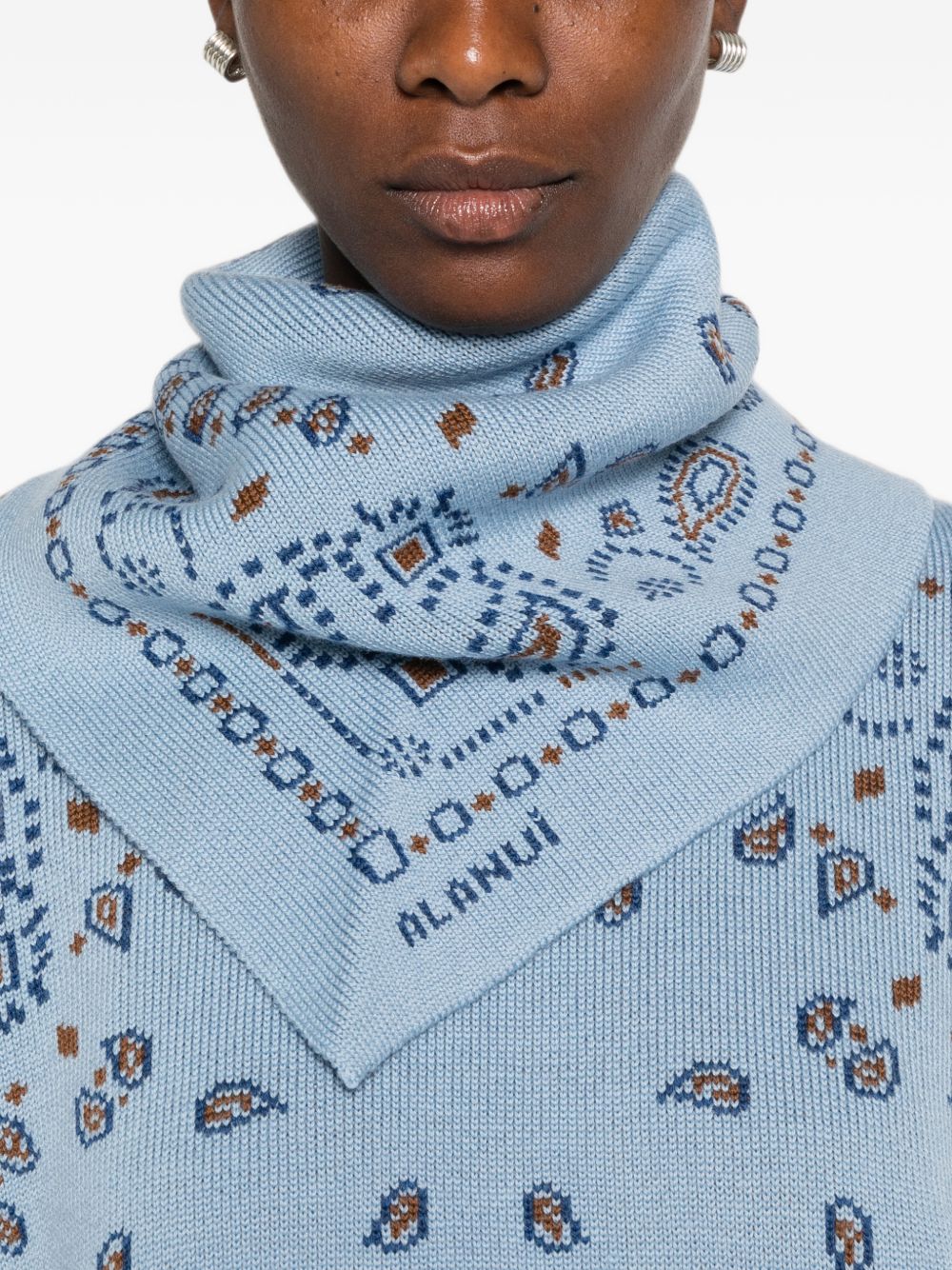 Bandana Jacquard Sweater LWHE075E26KNI001 4284 ALANUI