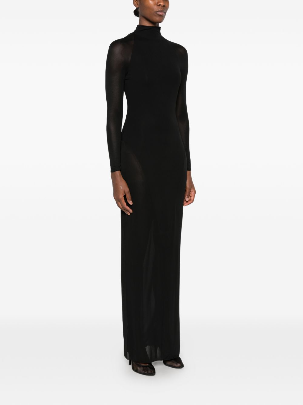 BODYCON opaque jersey dress AA9R3259J132D 995 ALAÏA