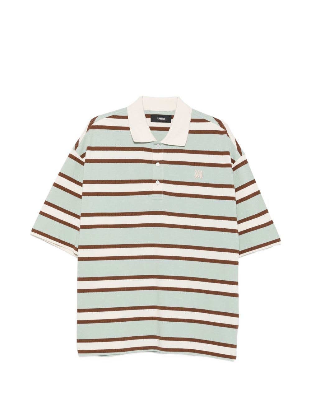 striped short-sleeve polo shirt AMTOJR1198 551 AMIRI