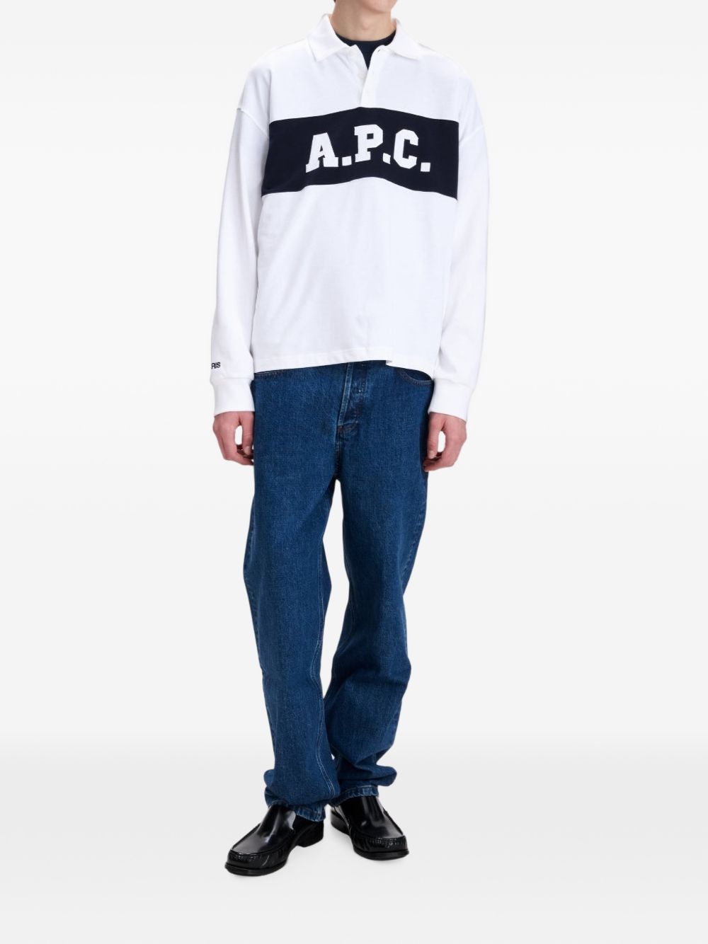 logo-print rugby-style polo shirt COHRU H26633AAB A.P.C.