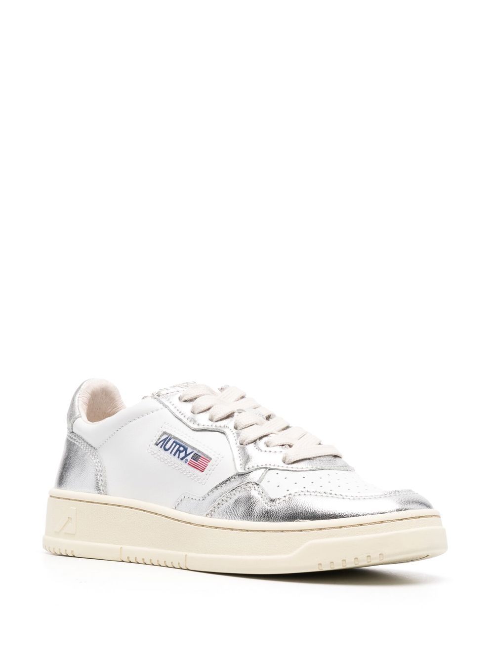MEDALIST LOW BICOLOR SNEAKERS AULW WB18WHITE/SILVER AUTRY