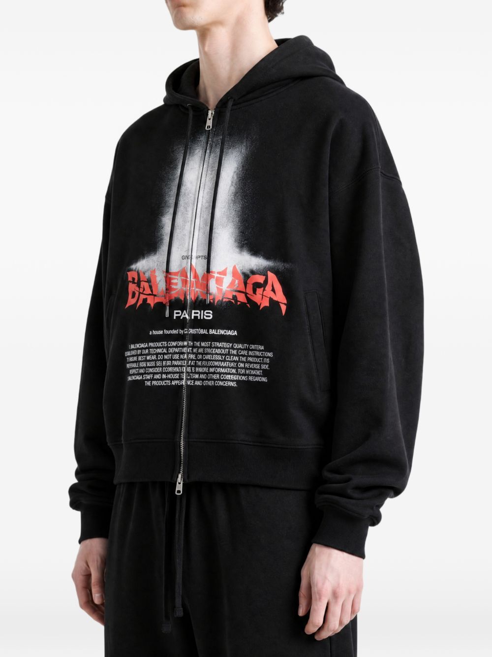 The Door Oversized Zip-up Hoodie 850338 TUVQ91000 BALENCIAGA