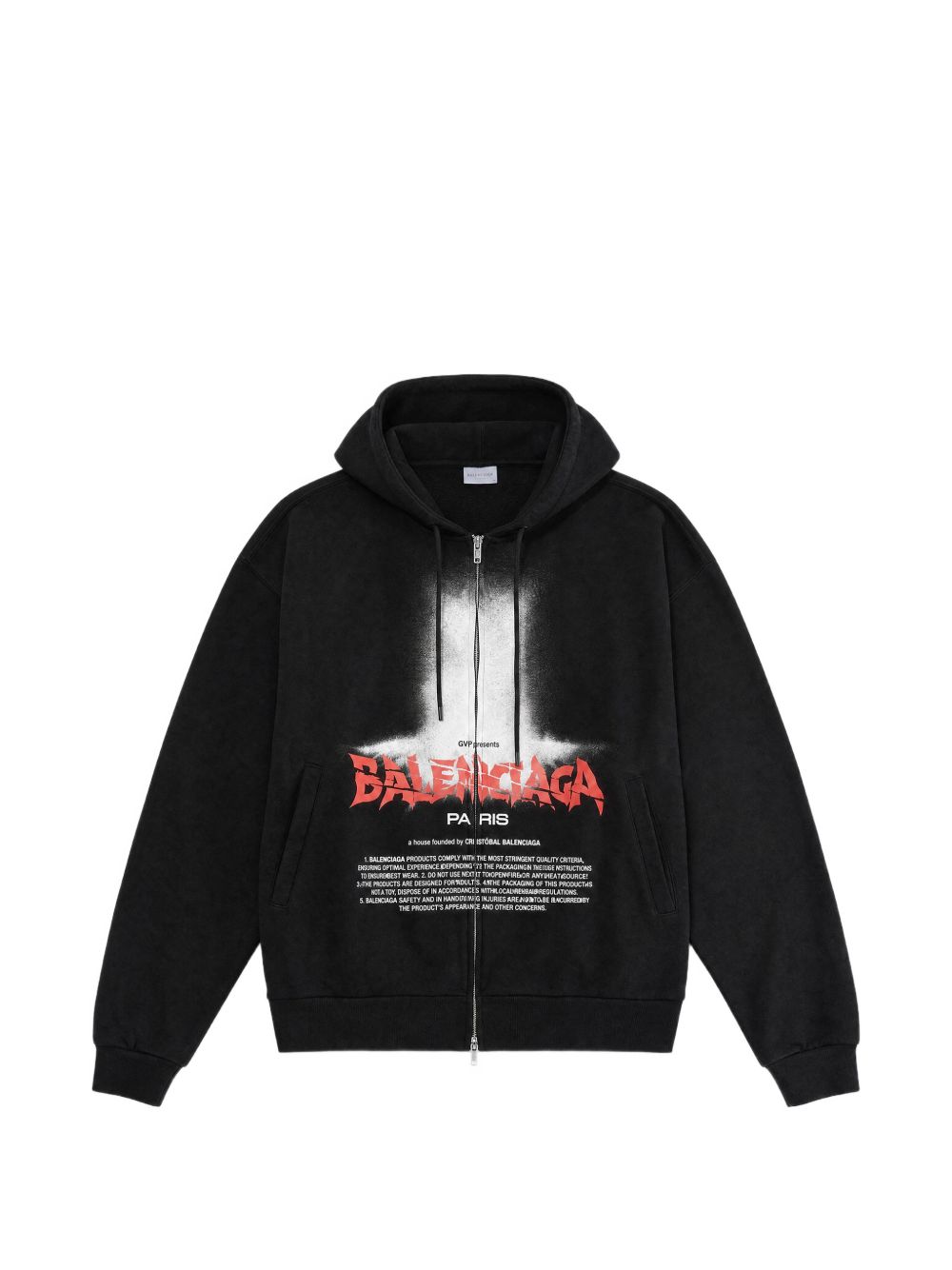 The Door Oversized Zip-up Hoodie 850338 TUVQ91000 BALENCIAGA