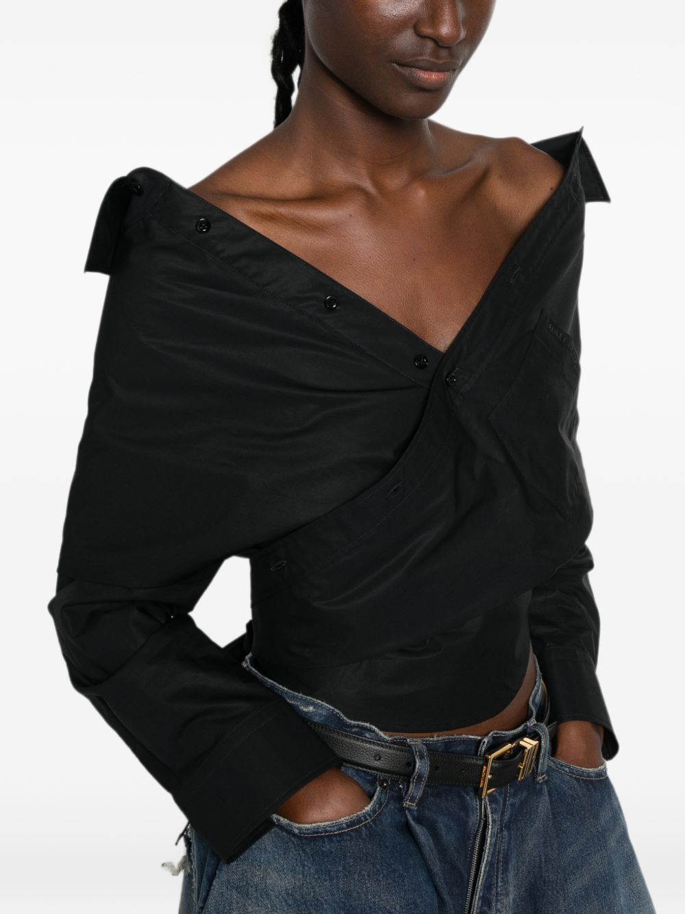Off-shoulder Wrap Shirt 872123 TRM281000 BALENCIAGA