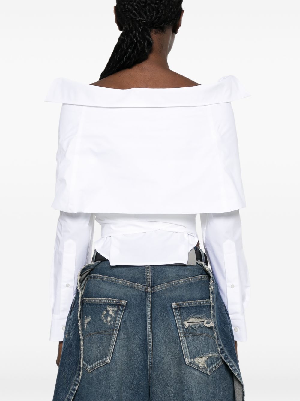 Off-shoulder Wrap Shirt 872123 TRM289000 BALENCIAGA