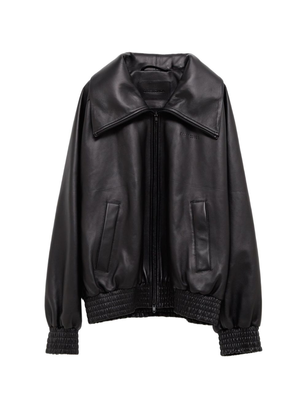 Logo-debossed leather jacket A009GE TVS051000 BALENCIAGA