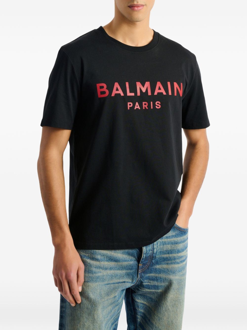 T-shirt with Balmain Paris print GH1EG000BD45 EPR BALMAIN