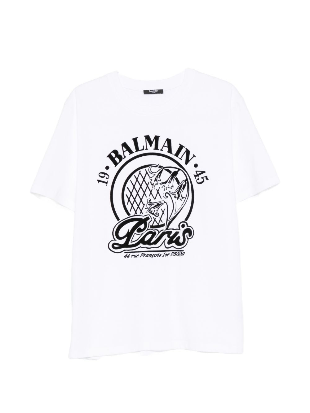 QUILTED FLOCK T-SHIRT HH1EG000BD68 GAB BALMAIN