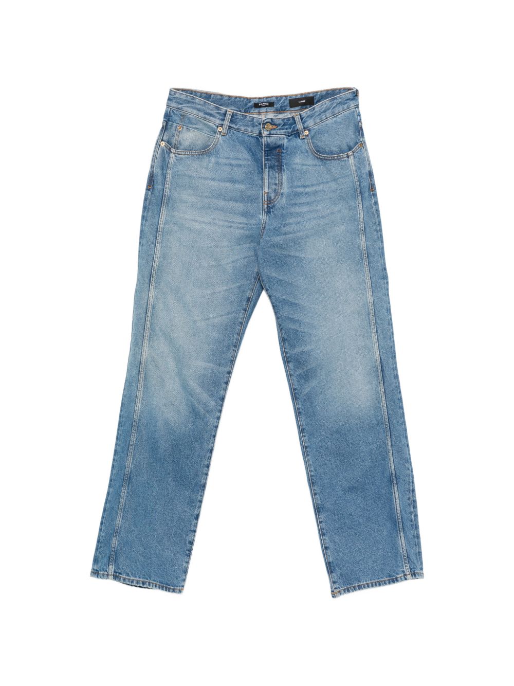 logo-embroidered wide-leg jeans HH1ML138DG26 6FF BALMAIN
