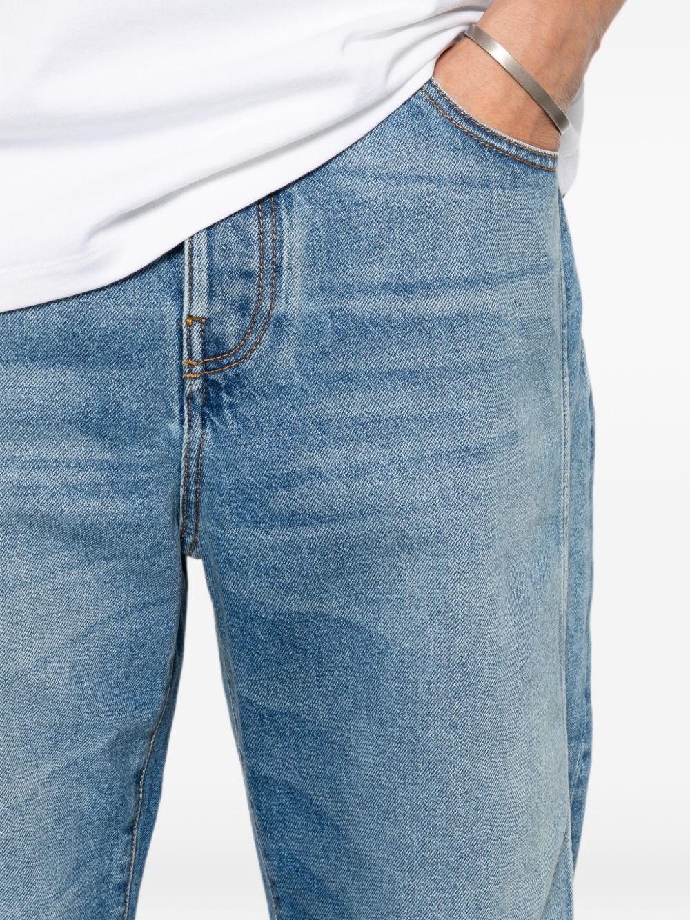 logo-embroidered wide-leg jeans HH1ML138DG26 6FF BALMAIN