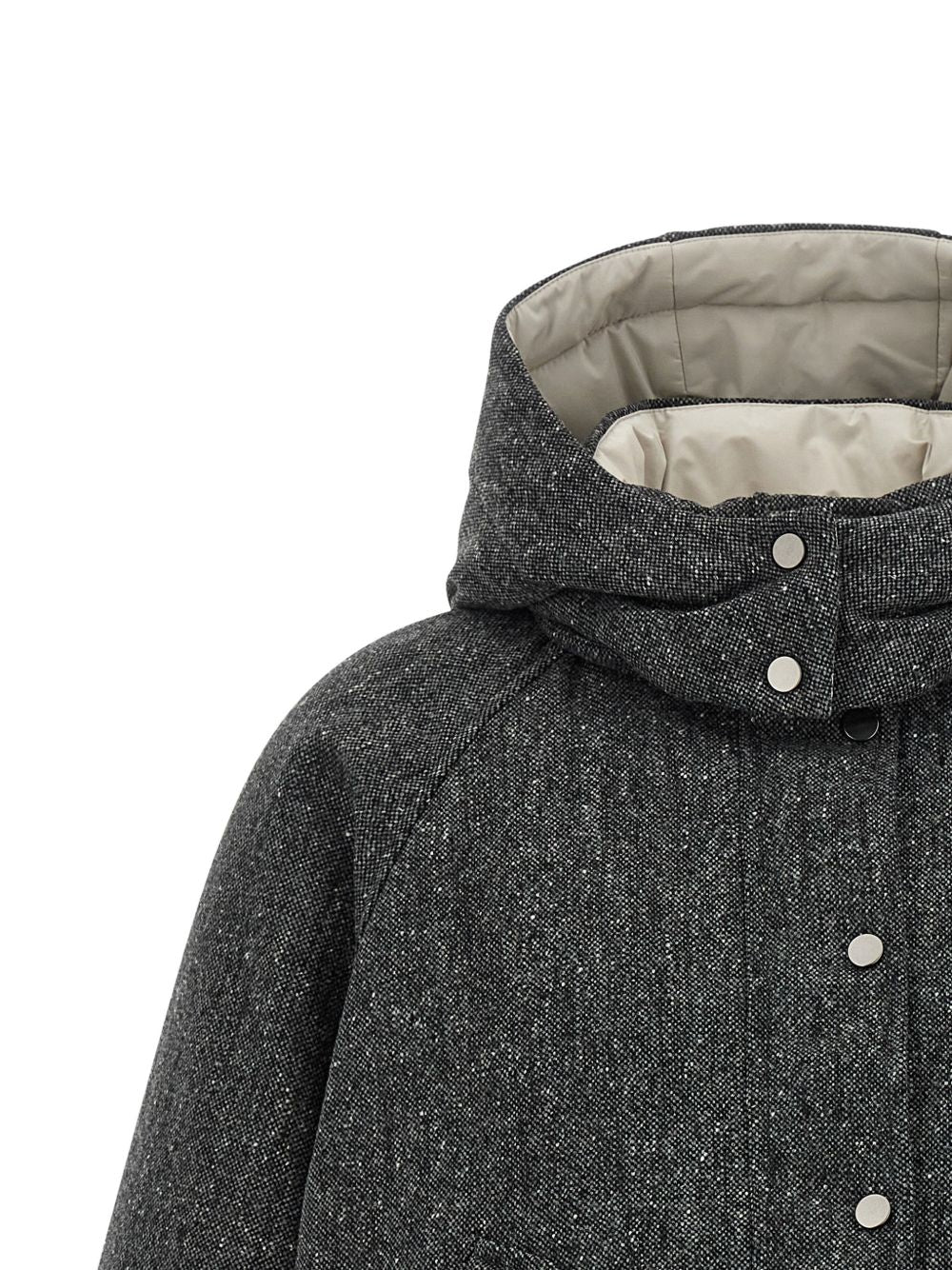 hooded tweed padded jacket MD0023657 C001 BRUNELLO CUCINELLI