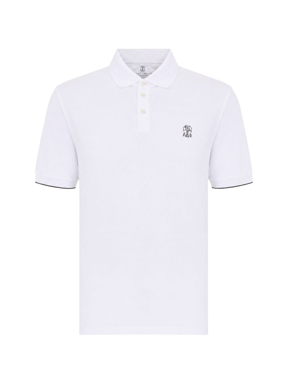 Cotton-piqué polo shirt ME8548788 CMF50 BRUNELLO CUCINELLI