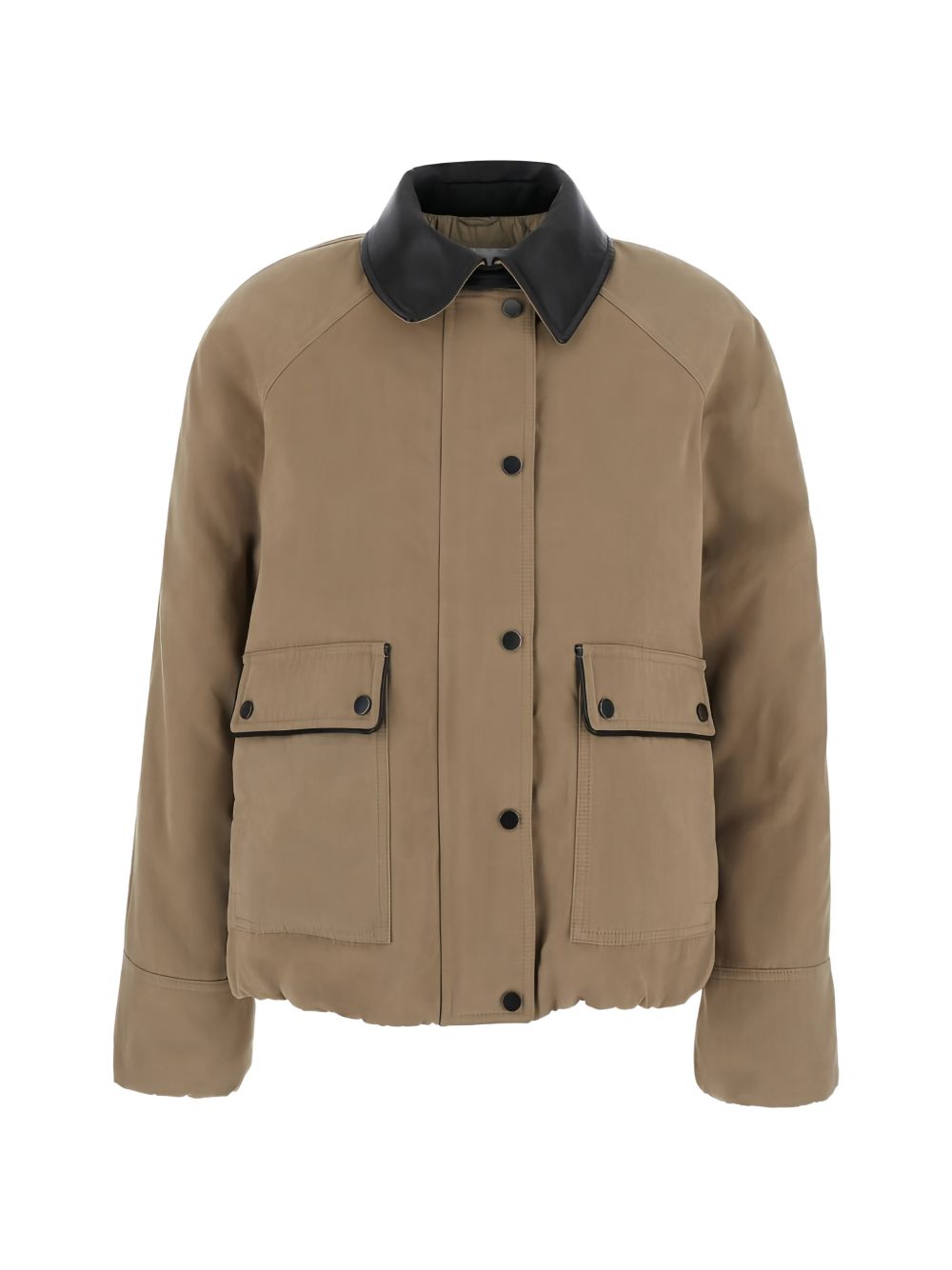 jacket with leather collar MG5457551P C5456 BRUNELLO CUCINELLI