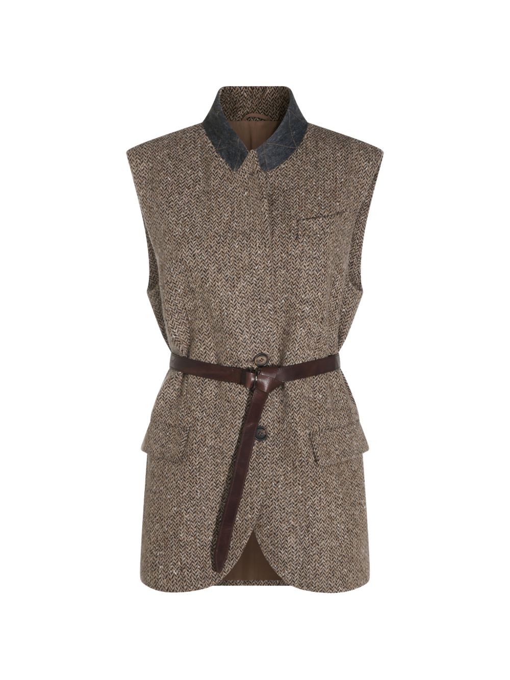 sequin-embellished belted gilet MG5667253 C005 BRUNELLO CUCINELLI