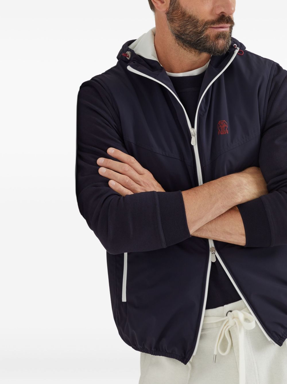 zip-up hooded gilet MM49A7432G C1086 BRUNELLO CUCINELLI