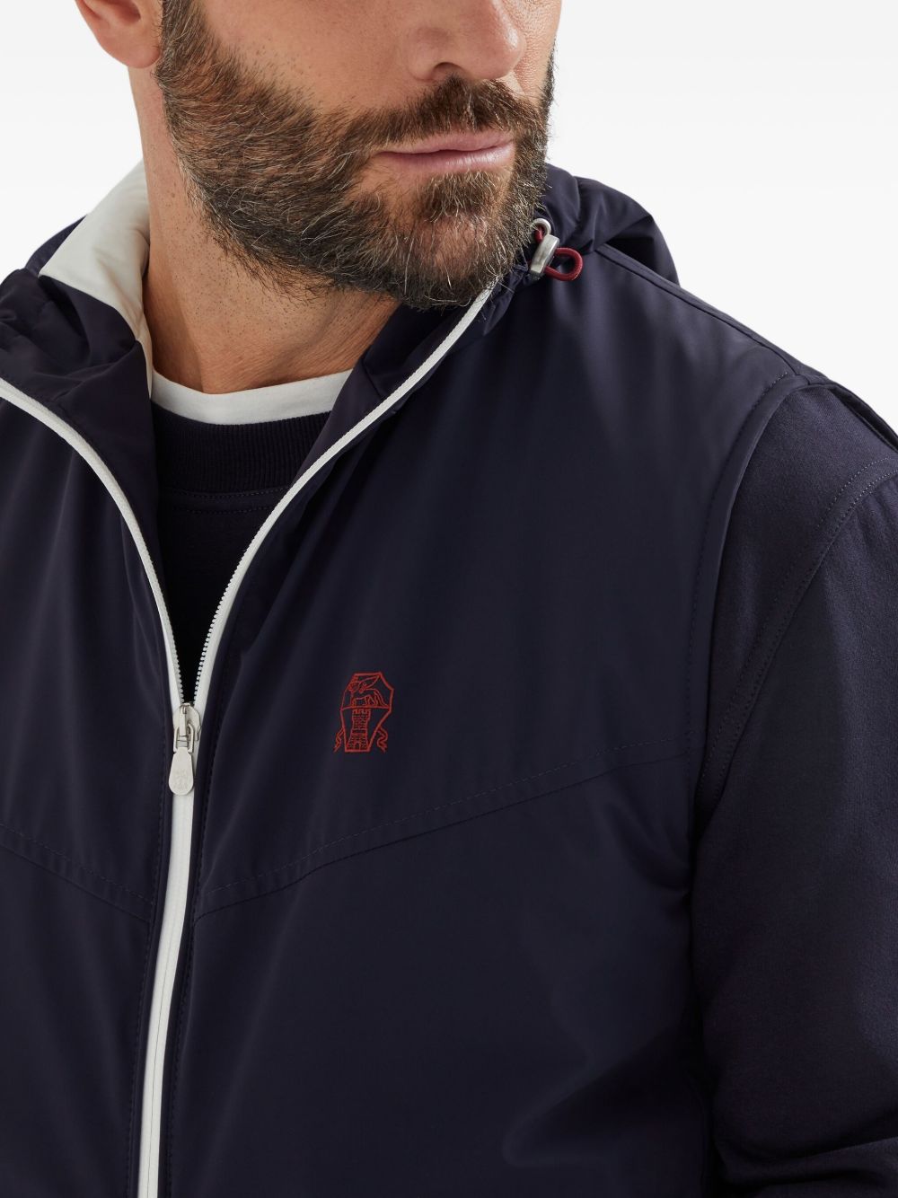 zip-up hooded gilet MM49A7432G C1086 BRUNELLO CUCINELLI